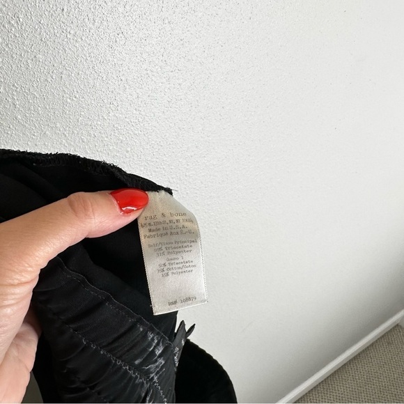 Rag & Bone Easy Elastic Waist Pants Black Ankle Fit Slim Leg Size Small Women’s - Picture 7 of 10